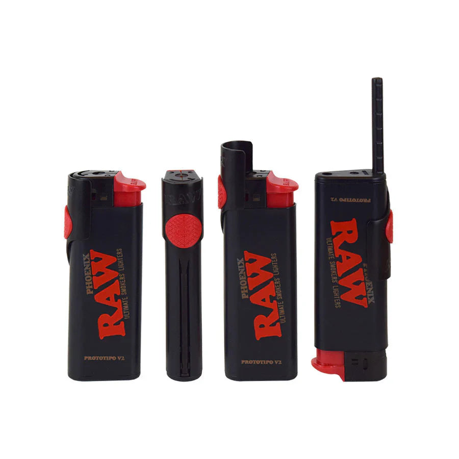 The Raw Phoneix Lighter with Poker and WInd shield