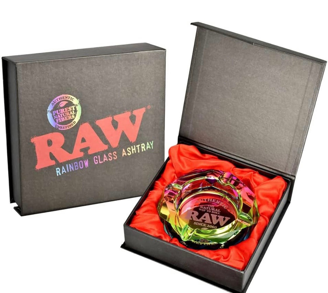 RAW Premium Rainbow Crystal Glass Vessel – 1.9kg Heavyweight Tabletop Dish