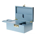 High Quality Blue Wooden Stash Box with Lock