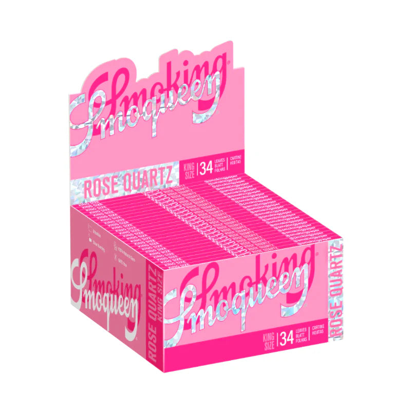 Smoking ‘Smoqueen’ Rose Quartz papers