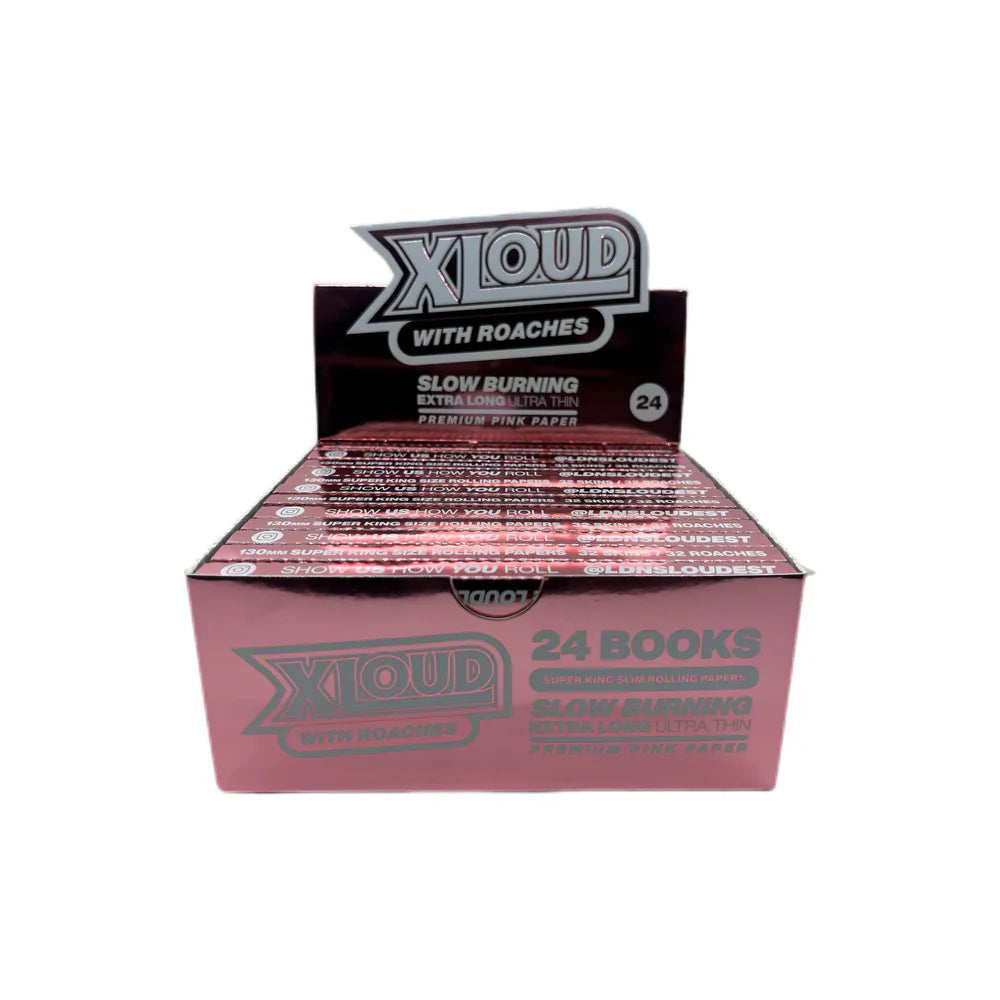 The UK’s Only XL Pink Rolling Papers Extra Long Thin with Roaches