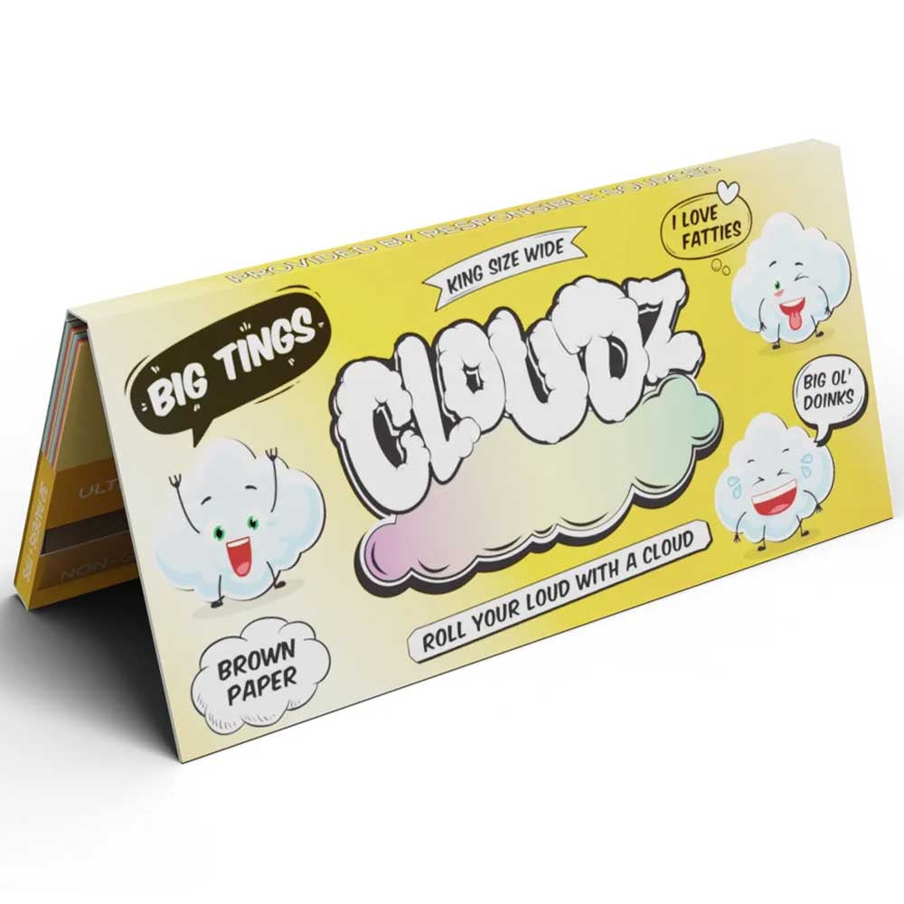Cloudz Big Tings Expanded Booklet – King Size Wide Unbleached
