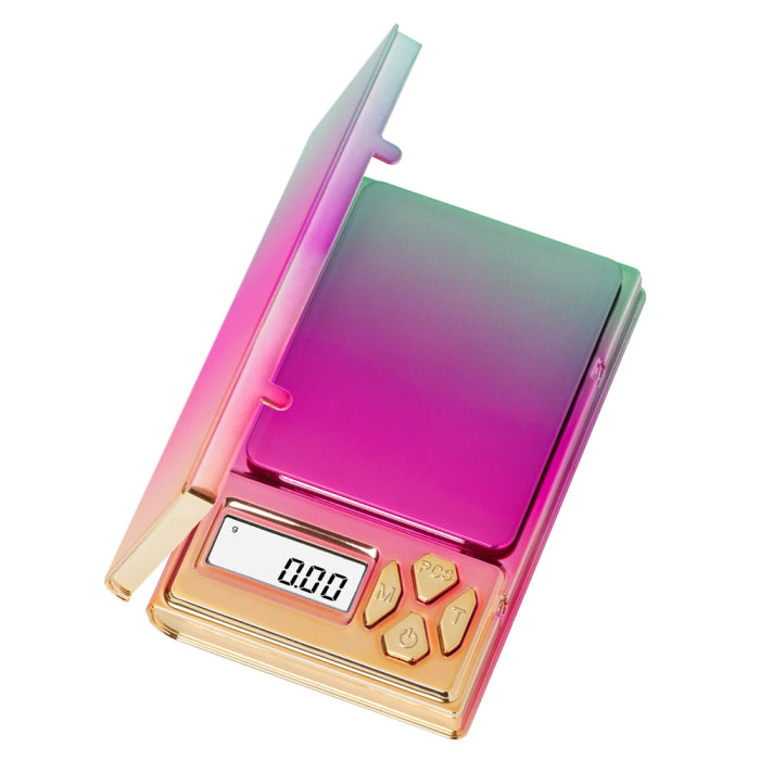 On Balance - SH-100-RBOW - Shine 100 - Rainbow Chrome Digital Scales - 100g X 0.01g
