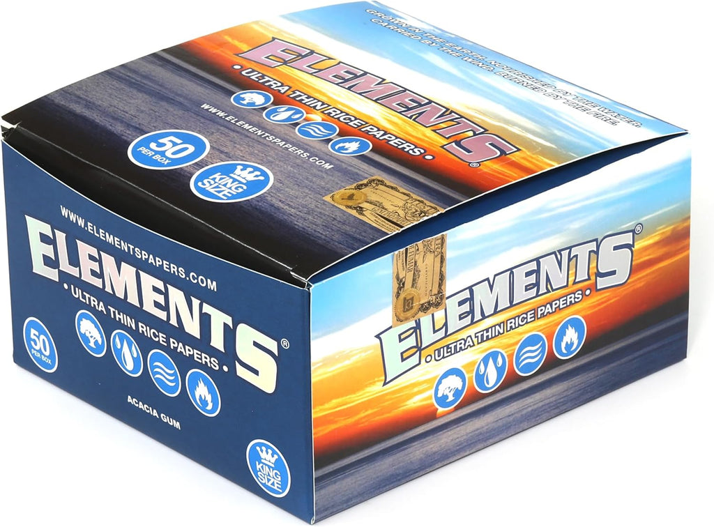 Elements king size rice slim paper box of 50